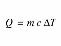 Heat involved in temperature change with specific heat