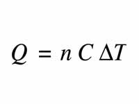 Heat involved in temperature change with molar heat capacity