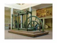 Watt's steam engine in the vestibule of the Escuela Tcnica Superior de Ingenieros Industriales de la UPM in Madrid