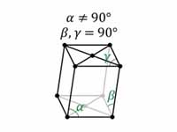 Base-centered monoclinic crystal structure.