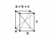 Orthorhombic body centered lattice structure. Image by user DrBob