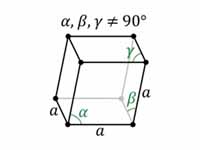 Rhombohedral crystal structure.